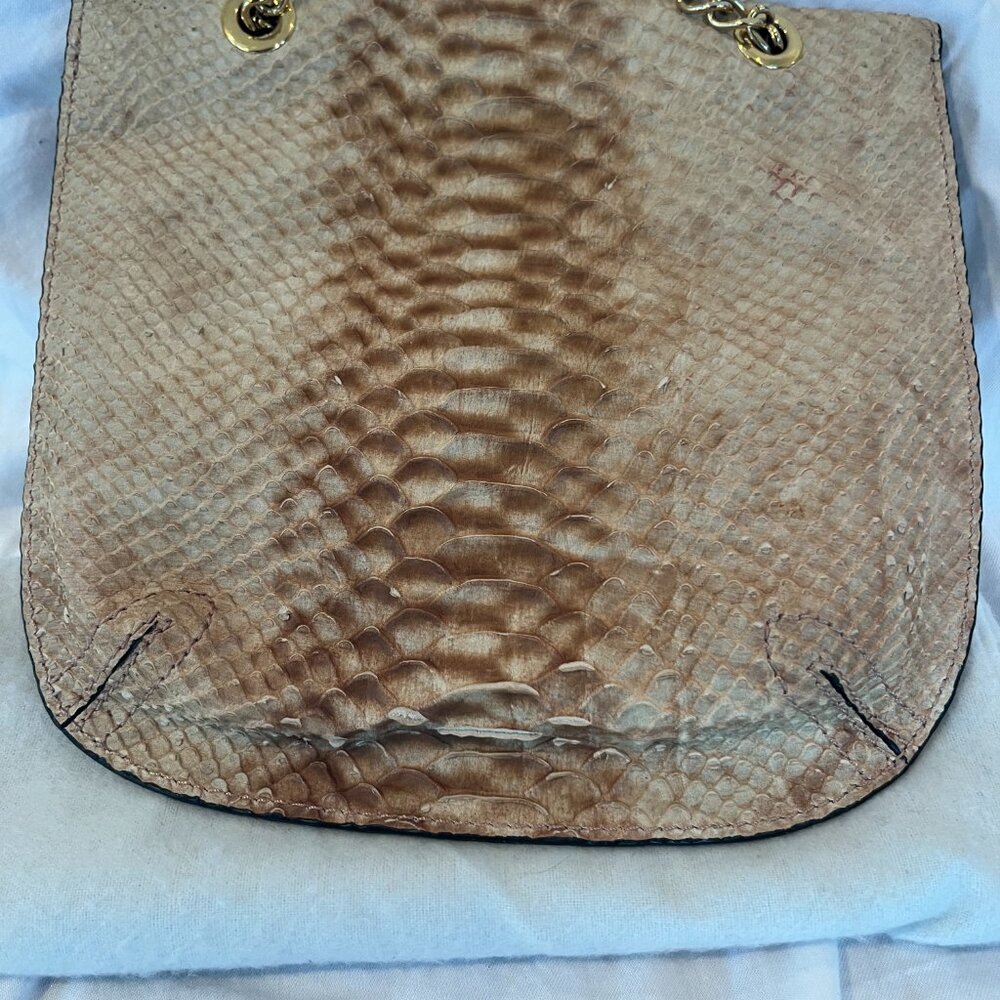 TOUS --  Python Crossbody Bag -- Gold Chain -- Animal Print -- Dust Bag - Picture 4 of 10
